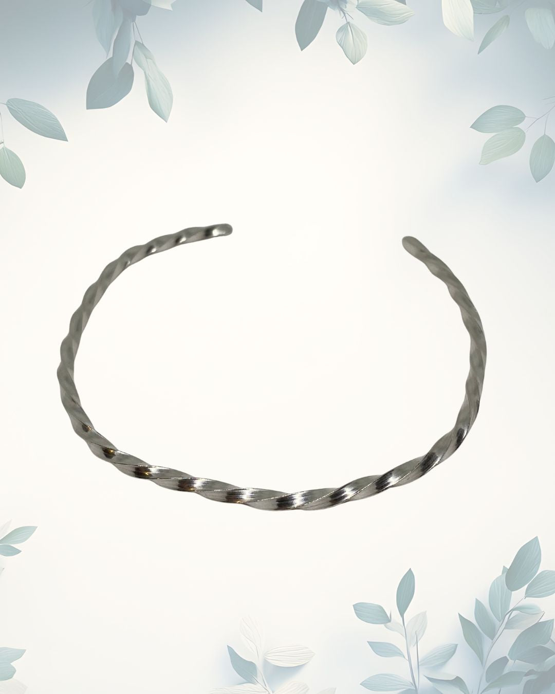 Silver Bangle - Twisted