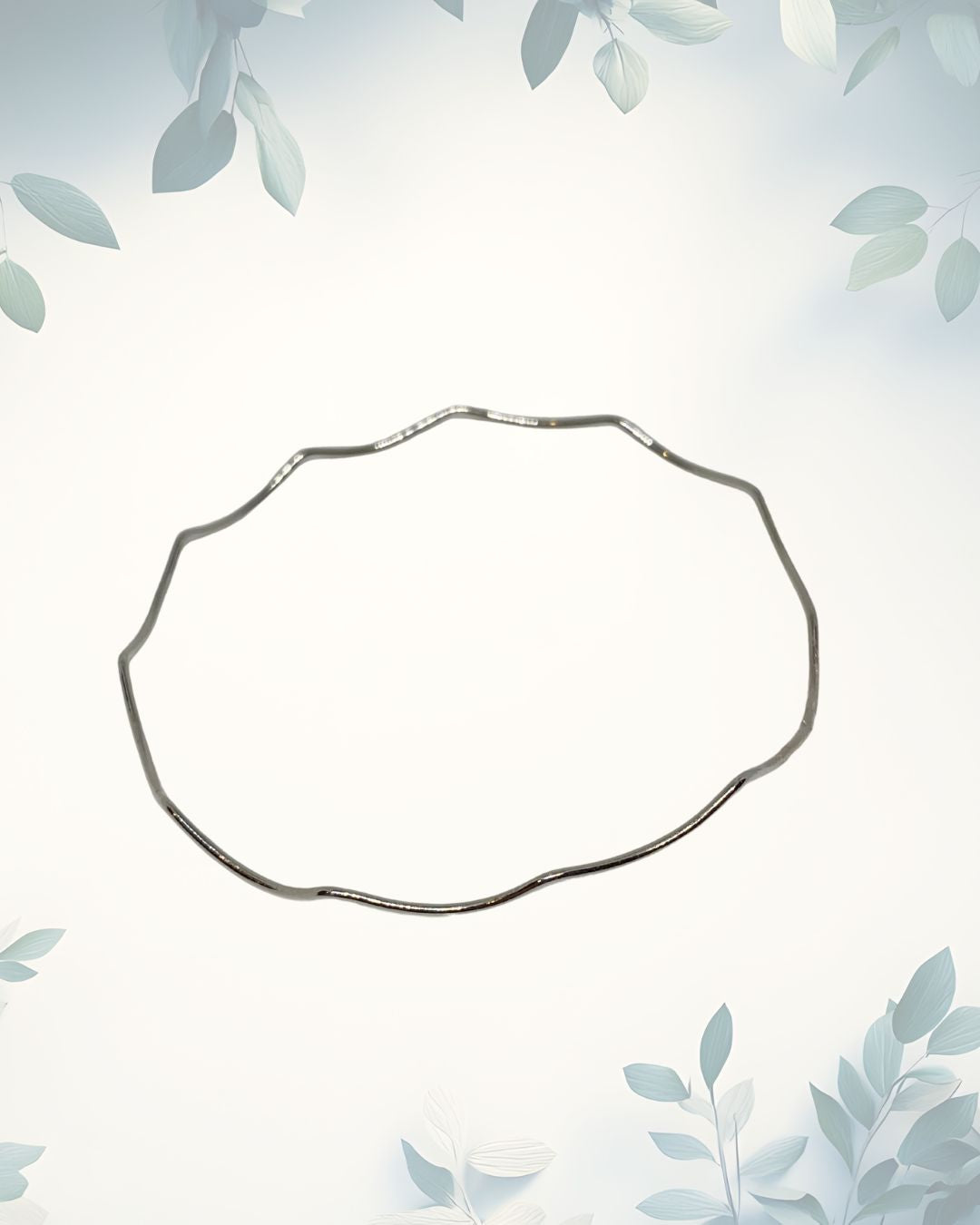Silver Bangle - Wavy