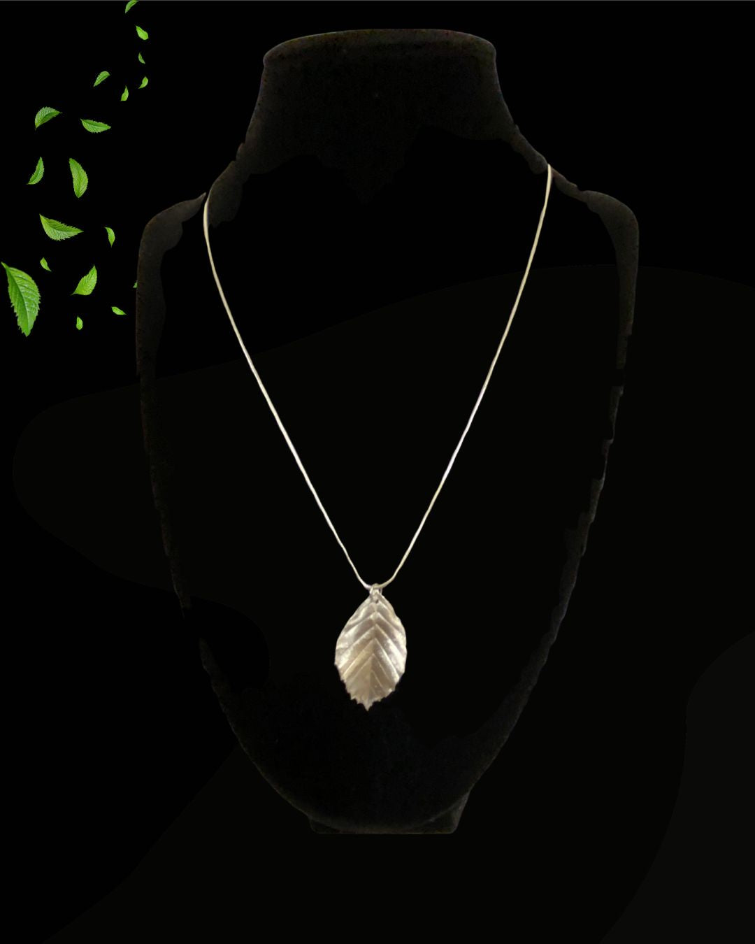Silver Necklace - Leaf