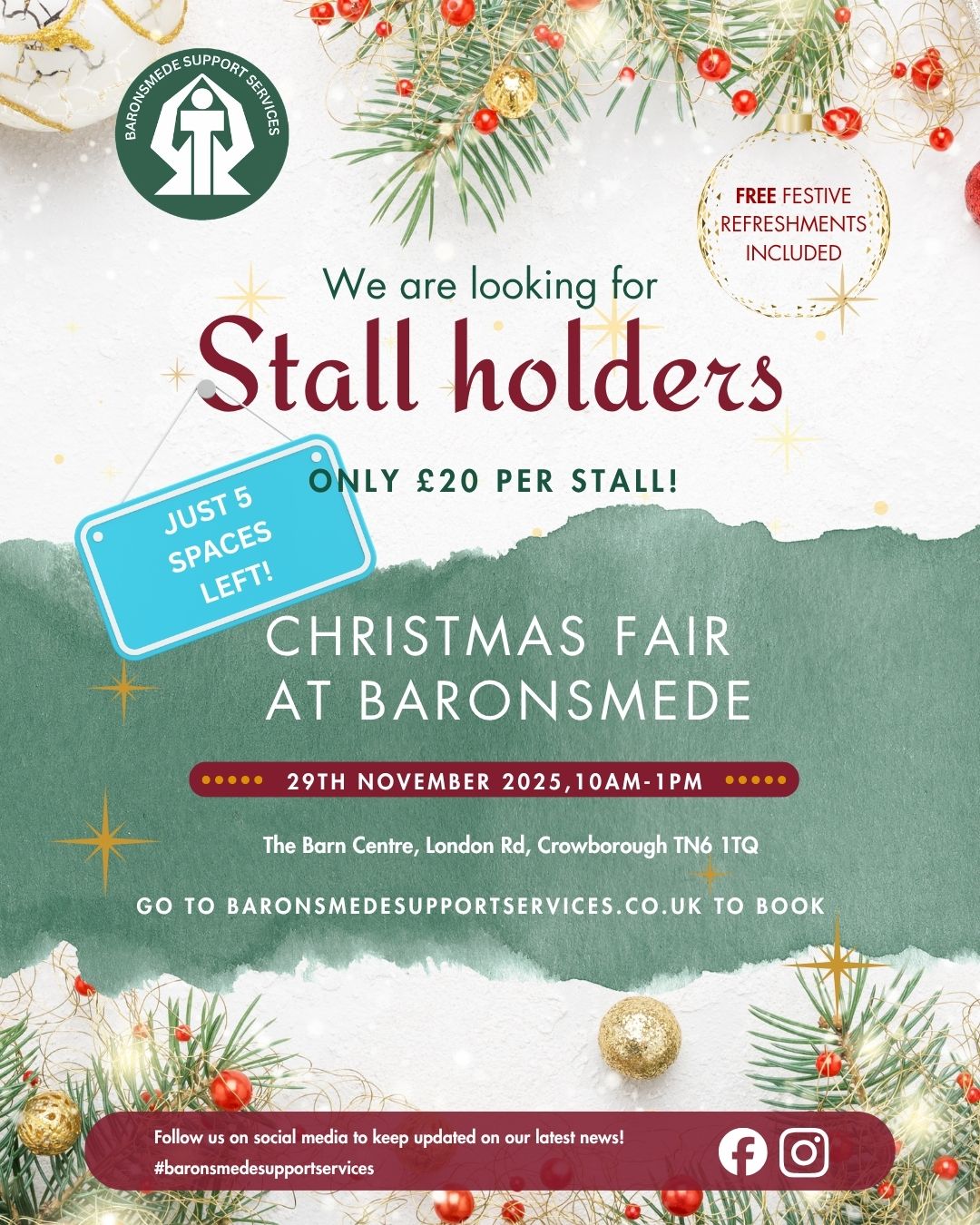 Stall at the Baronsmede Christmas Fair 2025