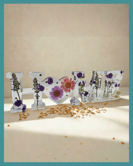 Resin "Home" Sign