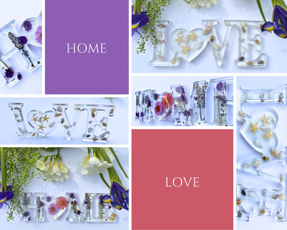 Resin "Home" Sign