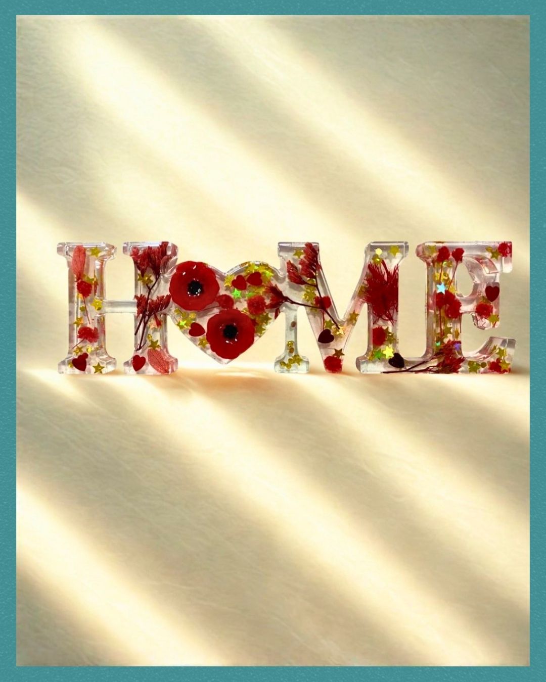Resin "Home" Sign