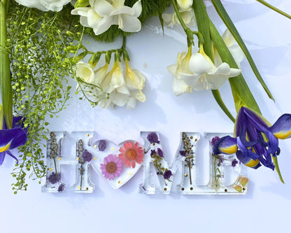 Resin "Home" Sign