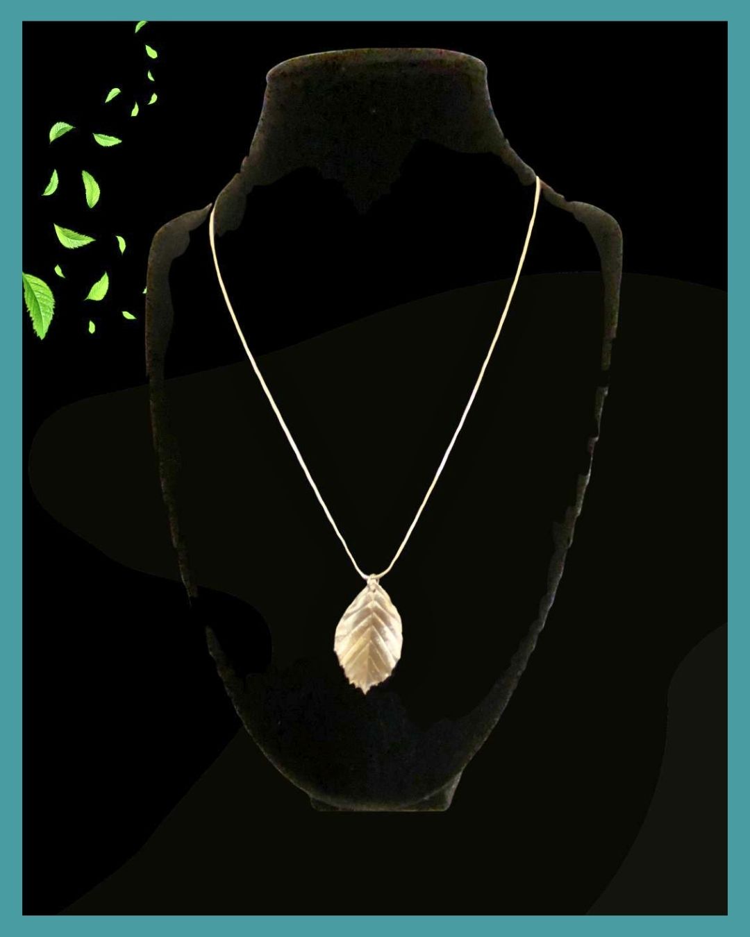 Silver Necklace - Leaf