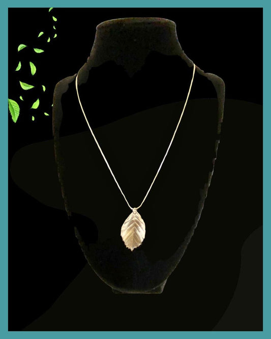 Silver Necklace - Leaf