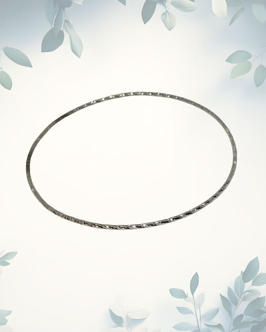 Silver Bangle - Thin Twisted