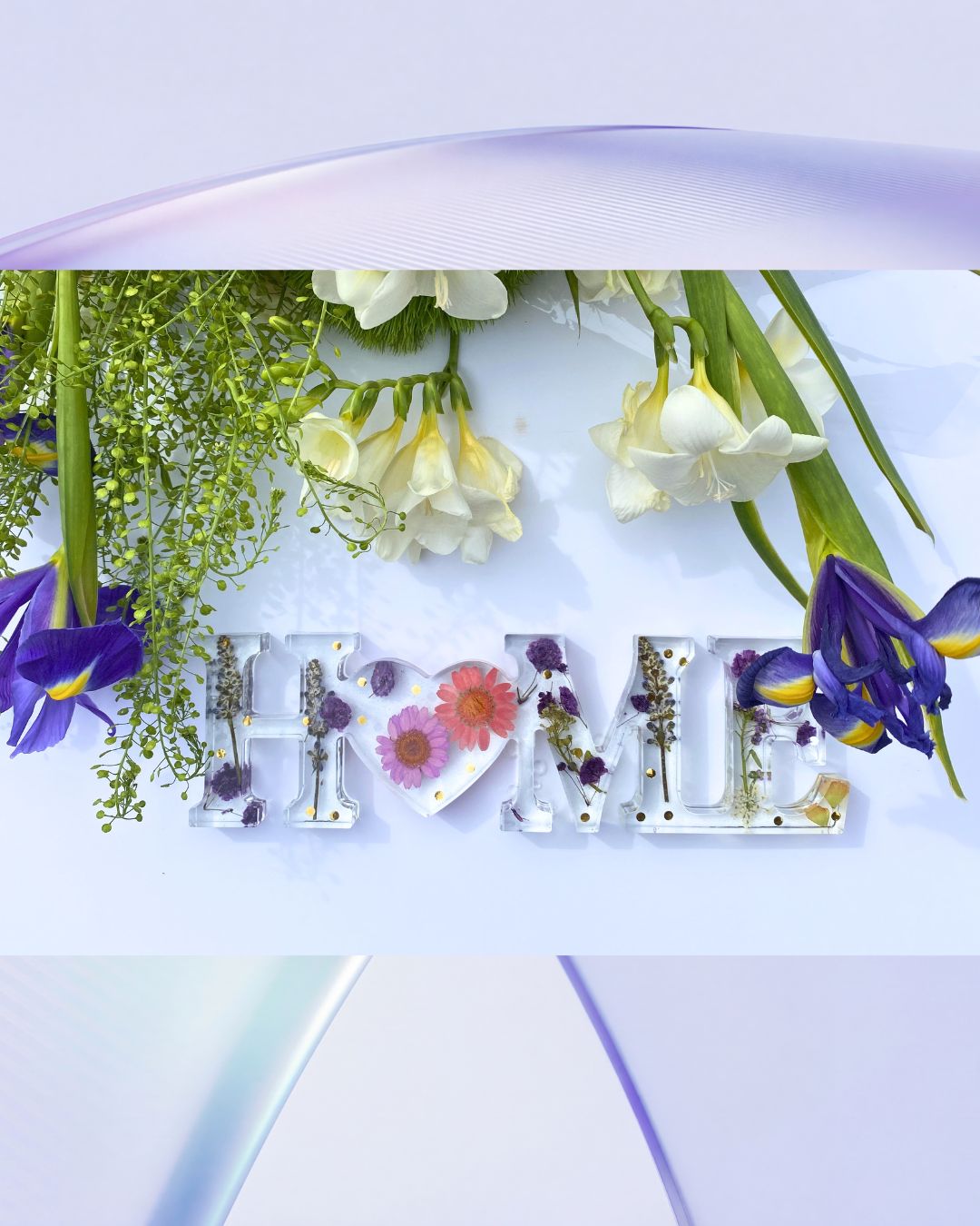 Resin "Home" Sign