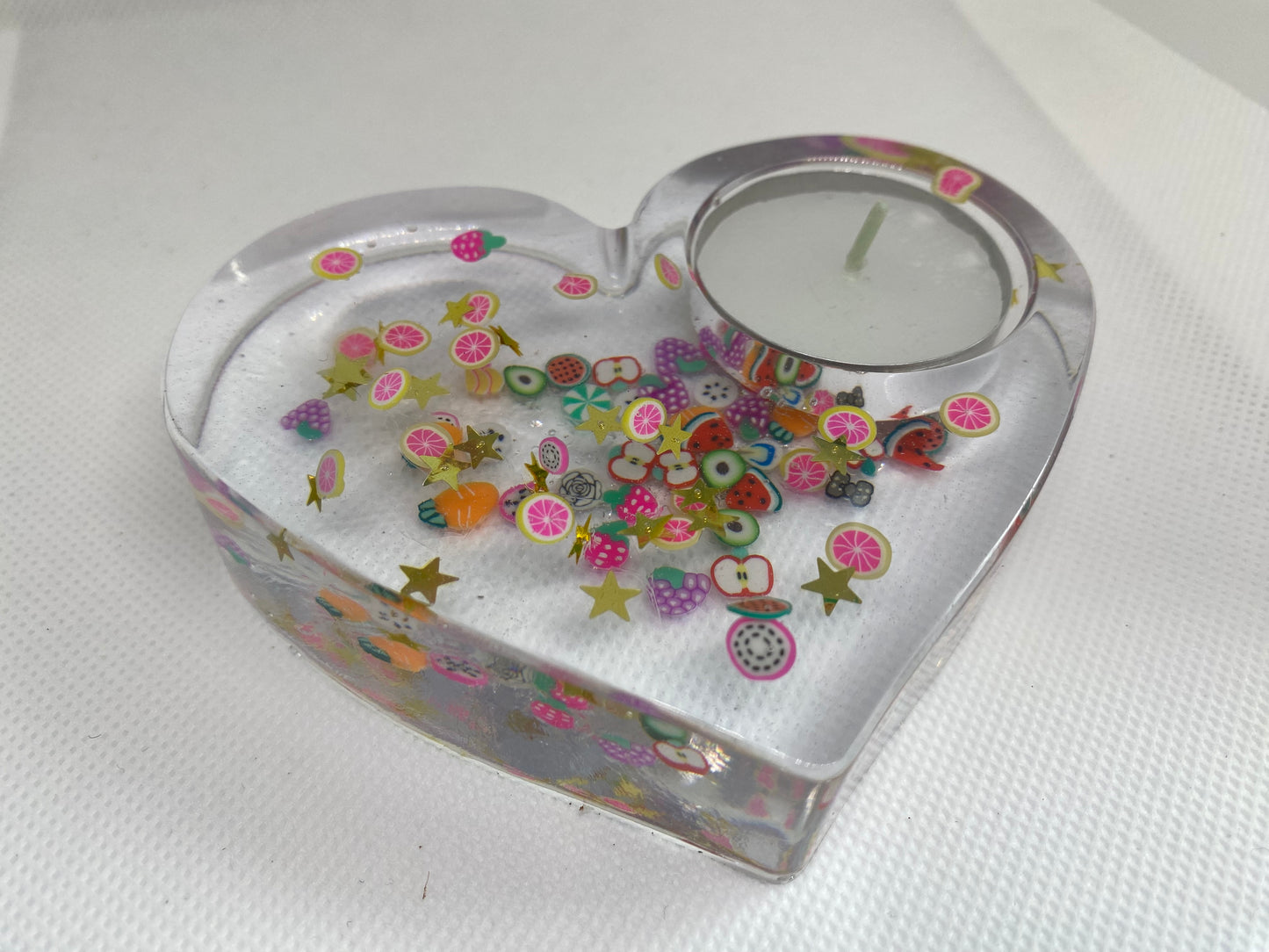 Resin candle holder
