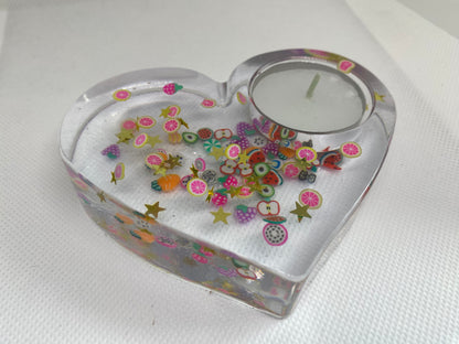 Resin candle holder